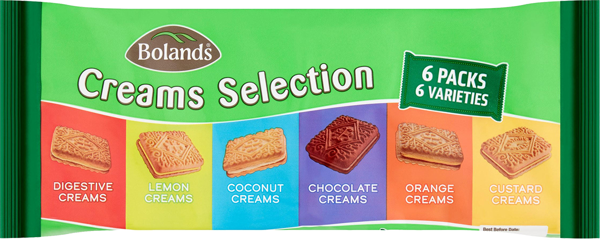 Bolands Jersey Creams, 3 bag pack, Irish Butter Flavored, Cream Filled  Biscuits, 125g per bag