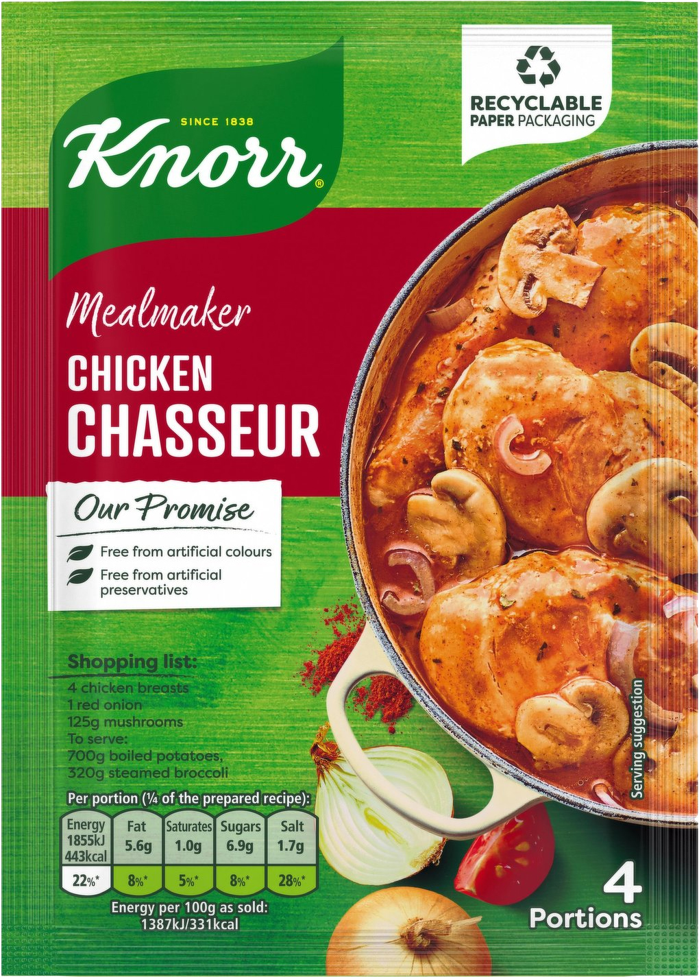 Food Ireland Knorr Chicken Chasseur 50g 1.8oz