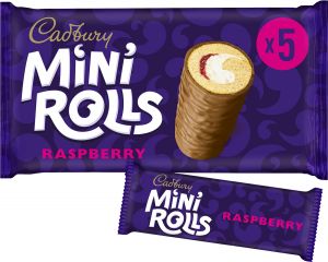 Cadbury Raspberry Mini Rolls 5's 142g (5oz)