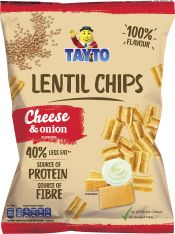 Tayto Lentil Chips Cheese & Onion 110g (3.9oz)