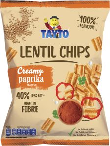 Tayto Lentil Chips Paprika 110g (3.9oz)-Sell by 8/21/2024