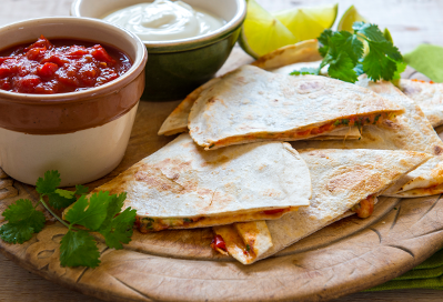 Bacon and cheese quesadillas with Ballymaloe Jalapeno Pepper Relish ...